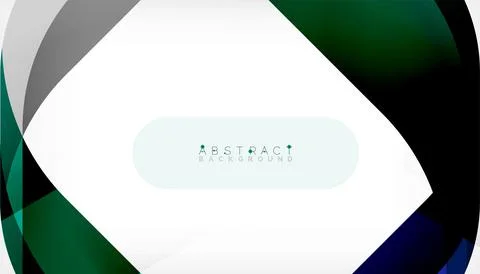 Abstract square shape with overlapping waves, minimal geometric background Stock Illustration