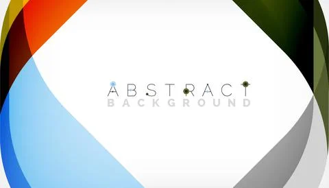 Abstract square shape with overlapping waves, minimal geometric background Illustrazione stock