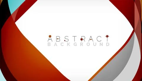 Abstract square shape with overlapping waves, minimal geometric background Stock Illustration