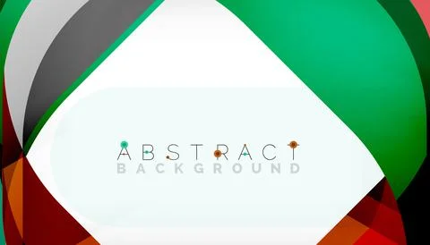 Abstract square shape with overlapping waves, minimal geometric background Illustrazione stock
