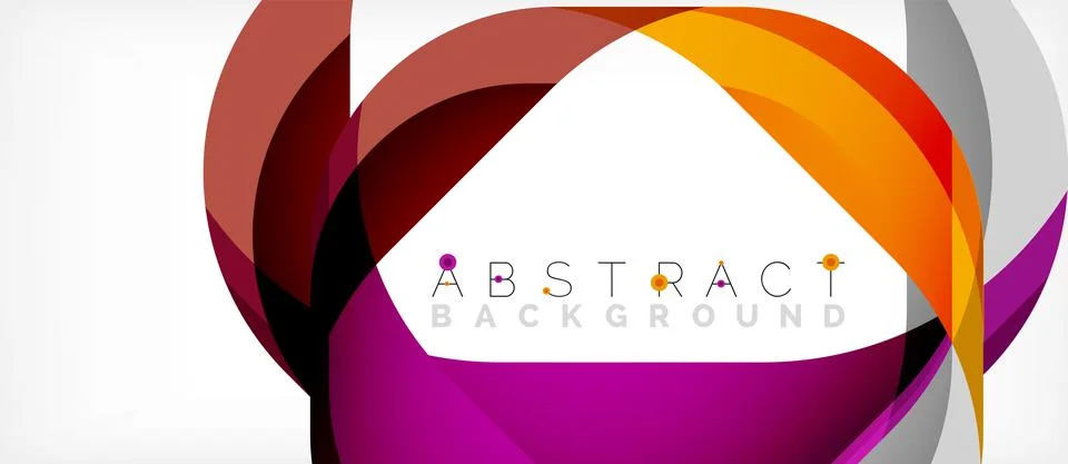 Abstract square shape with overlapping waves, minimal geometric background Stock Illustration