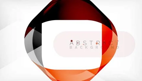 Abstract square shape with overlapping waves, minimal geometric background イラスト素材