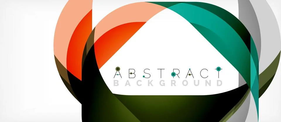 Abstract square shape with overlapping waves, minimal geometric background Stock Illustration