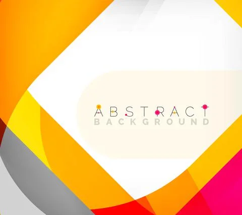 Abstract square shape with overlapping waves, minimal geometric background Illustrazione stock