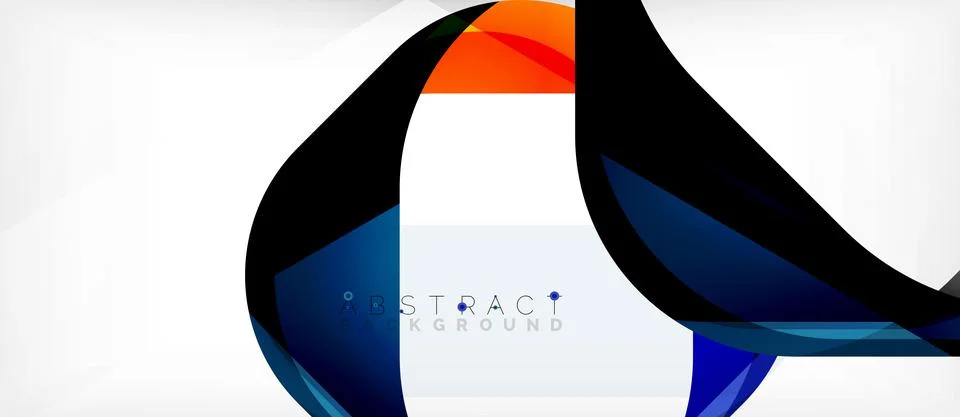 Abstract square shape with overlapping waves, minimal geometric background イラスト素材