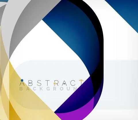 Abstract square shape with overlapping waves, minimal geometric background 스톡 일러스트