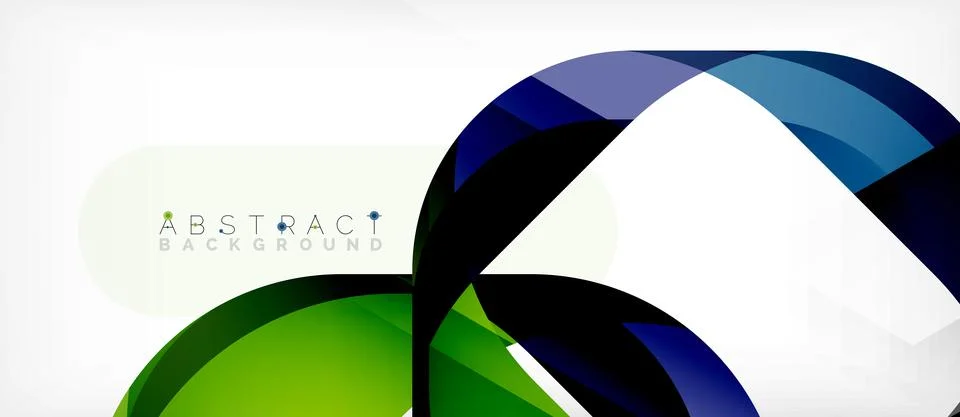 Abstract square shape with overlapping waves, minimal geometric background Illustrazione stock