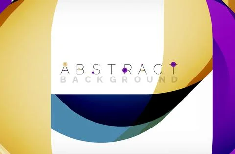 Abstract square shape with overlapping waves, minimal geometric background Illustrazione stock