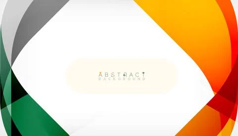 Abstract square shape with overlapping waves, minimal geometric background Stock Illustration