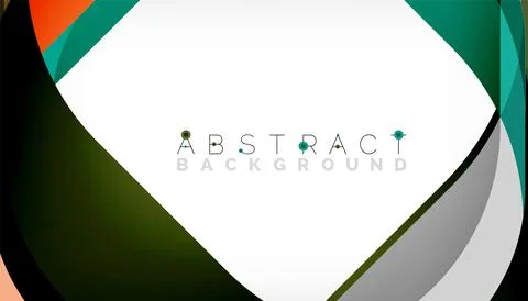 Abstract square shape with overlapping waves, minimal geometric background Illustrazione stock