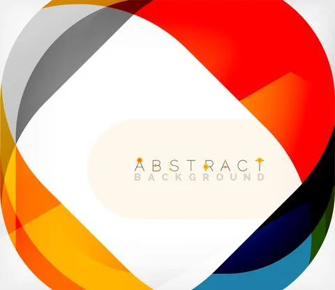 Abstract square shape with overlapping waves, minimal geometric background 스톡 일러스트