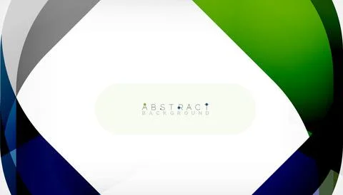 Abstract square shape with overlapping waves, minimal geometric background Stock Illustration