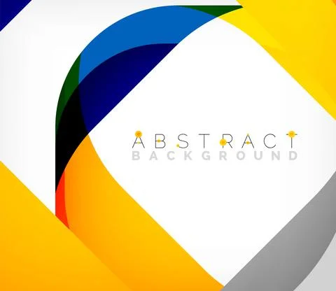 Abstract square shape with overlapping waves, minimal geometric background イラスト素材