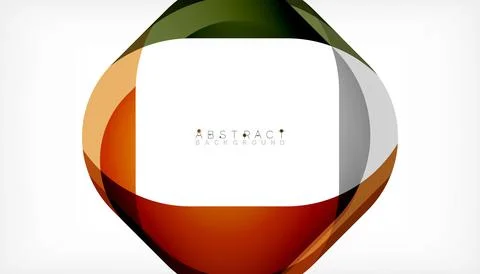 Abstract square shape with overlapping waves, minimal geometric background 스톡 일러스트