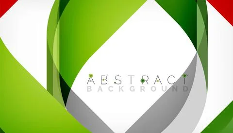 Abstract square shape with overlapping waves, minimal geometric background Stock Illustration