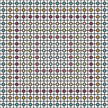 Abstract square shape pattern overlapping with lines. Vector 스톡 일러스트