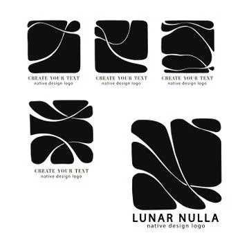 Abstract square shaped elements. template logo design. vector for trend compa Stock Illustration