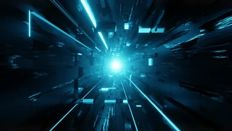 Abstract square space tunnel seamless loop animation Stock Footage 146278296
