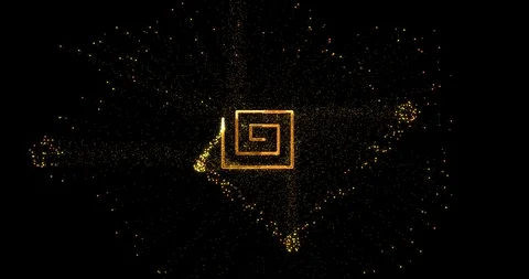 Abstract square star dust twisted spiral background Stock Footage 122969955