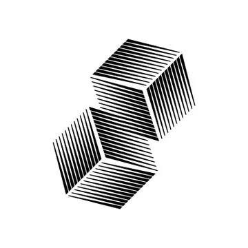 Abstract square storage box logo design vector illustration Stock Illustration