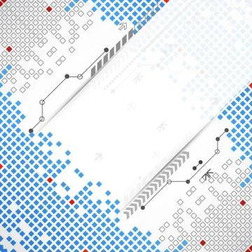 Abstract square technology background. Stock Illustration