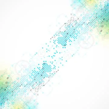 Abstract square technology concept of business background. Stock Illustration