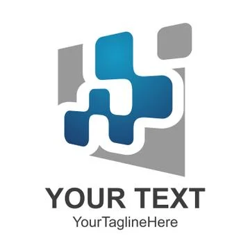 Abstract Square technology logo design template elements. abstract Modern tec Stock Illustration