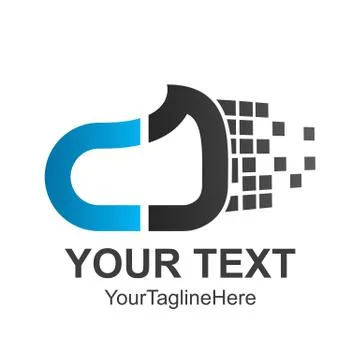 Abstract Square technology logo design template elements. abstract Modern tec 스톡 일러스트