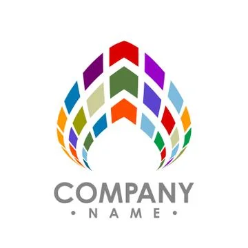 Abstract Square technology logo design template elements. abstract Modern tec Stock Illustration