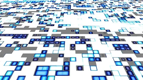 Abstract Square Tile Pattern Motion Background - Seamless Loop Stock Footage 323772812