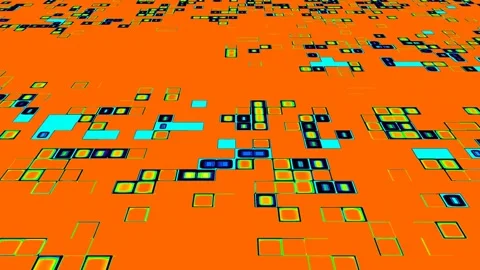 Abstract Square Tile Pattern Motion Background - Seamless Loop Stock Footage 323772817
