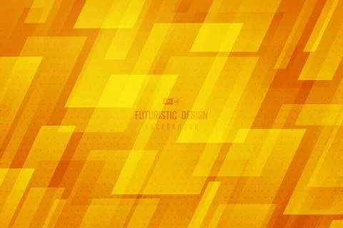 Abstract square yellow technology template design artwork background Stock Illustration