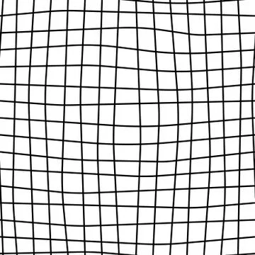 Abstract, squared, modern seamless pattern. Monochrome wavy lines. Fashion de Stock Illustration