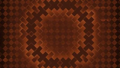 Abstract squared pattern with pixelated moving rings. Design. Crosses of small Stock-Illustration