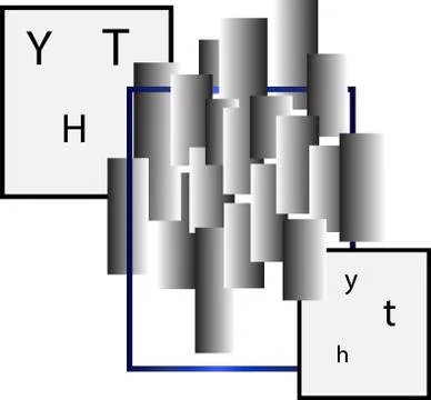 Abstract squares and rectangles design business logo Stock Illustration