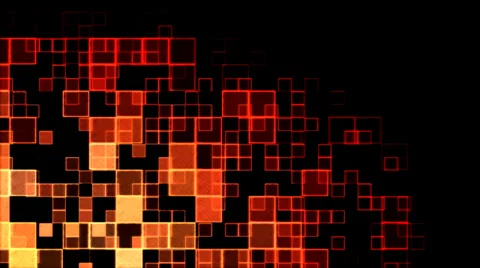 Abstract Squares Background Animation - Loop Orange/Red Stock Footage 35168780