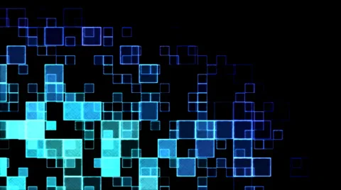 Abstract Squares Background Animation - Loop Blue Stock Footage 35170820