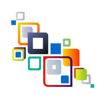 Abstract squares background Stock Illustration