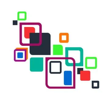 Abstract squares background Stock Illustration
