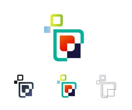 Abstract squares background Stock Illustration