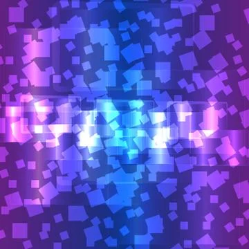 Abstract squares on blue background. Vector illustration. Stock Illustration