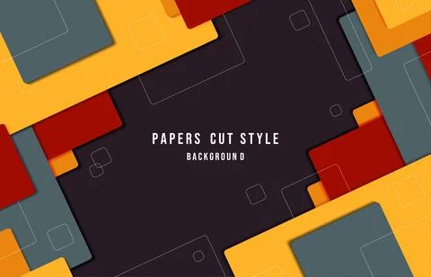 Abstract squares geometric overlapping design template artwork design Stock Illustration