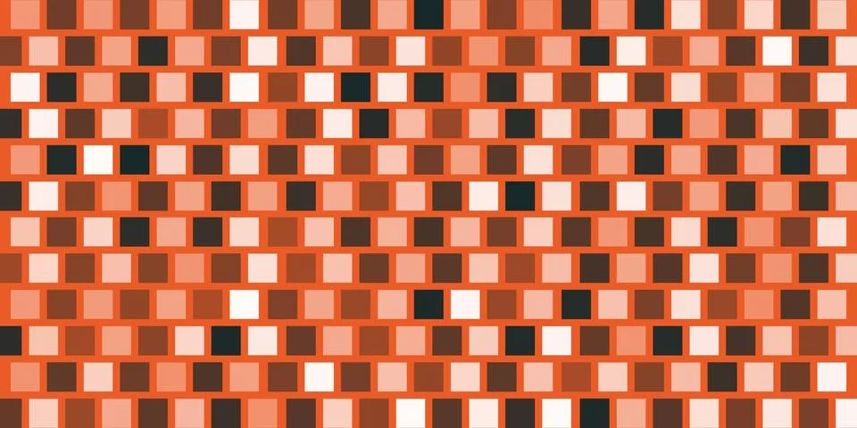 Abstract Squares Pattern, Checkered Texture on Red Background, Design Eleme.. Stock Illustration