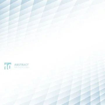 Abstract squares pattern geometric blue and white color perspective backgroun Stock Illustration