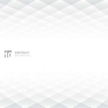 Abstract squares pattern geometric white and gray color perspective backgroun Illustrazione stock