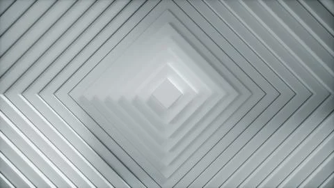 Abstract squares pattern with offset effect. Animation of white blank squares Foto stock