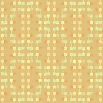Abstract squares pattern with wavy lines beige brown pastel green blur Stock Illustration