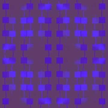 Abstract squares pattern with wavy lines purple dark brown blurred Stock Illustration