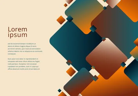 Abstract squares rounded layered pattern on white background Illustrazione stock