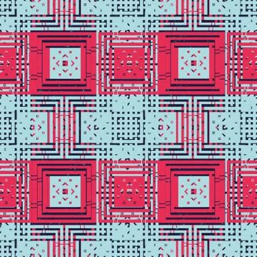 Abstract squares seamless pattern Stock Illustration